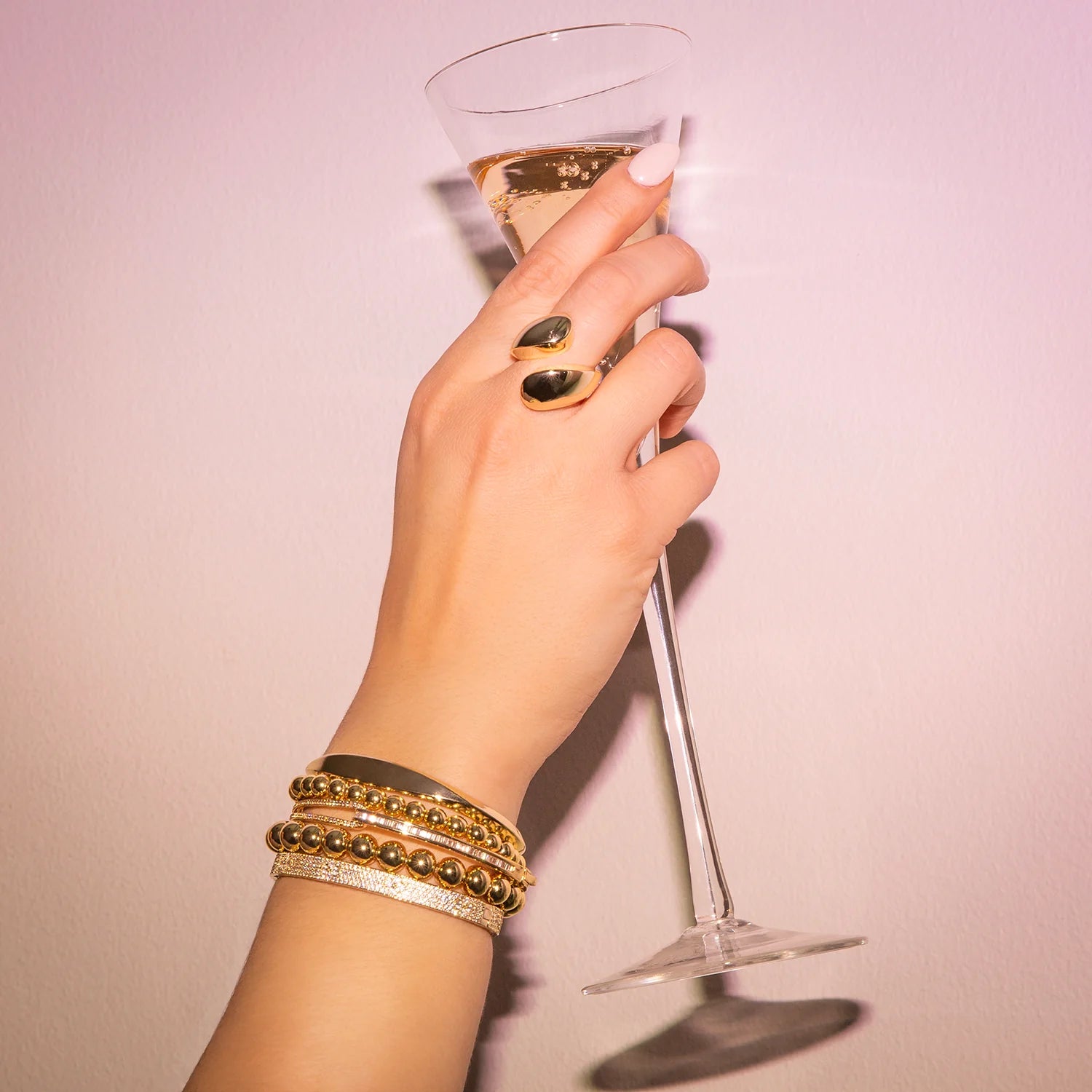 Beaded Brass Ball Bracelet
