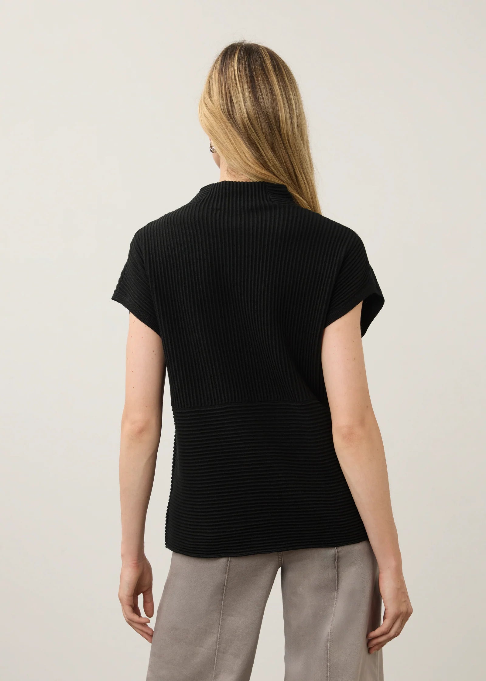 Ottoman Sweater Cap Sleeve Sweater