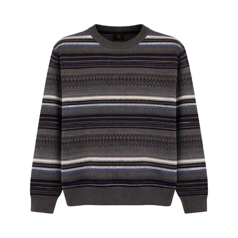 Novelty Stripe Crew Sweater