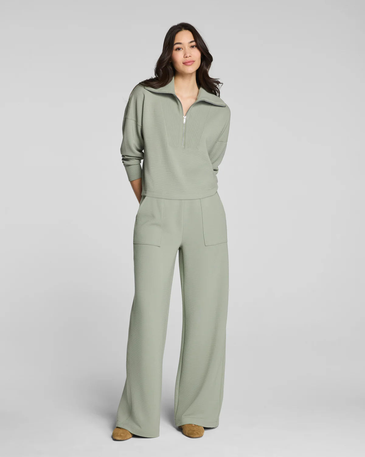 Airessentials® French Rib Wide Leg Pant