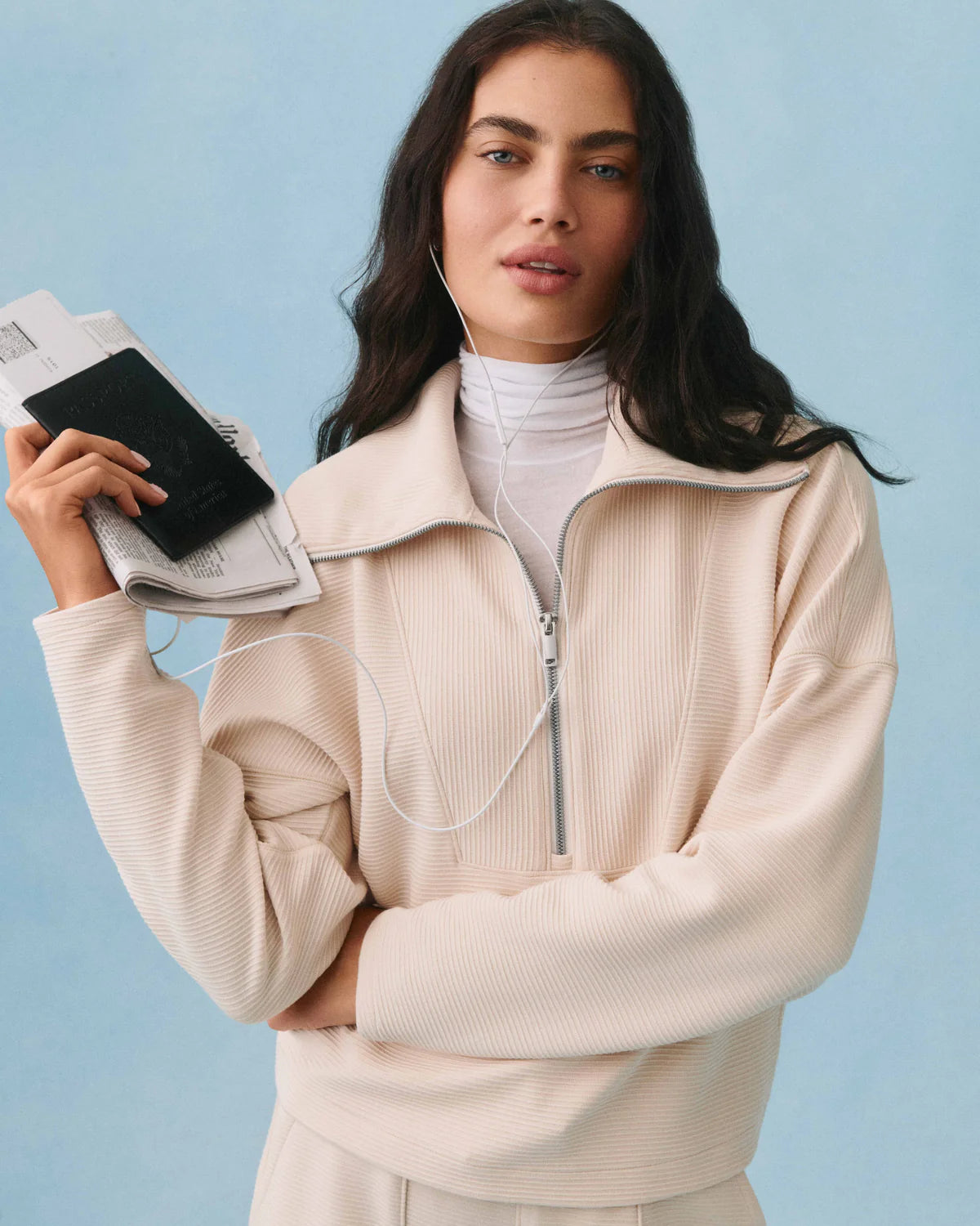 Airessentials® French Rib Half Zip