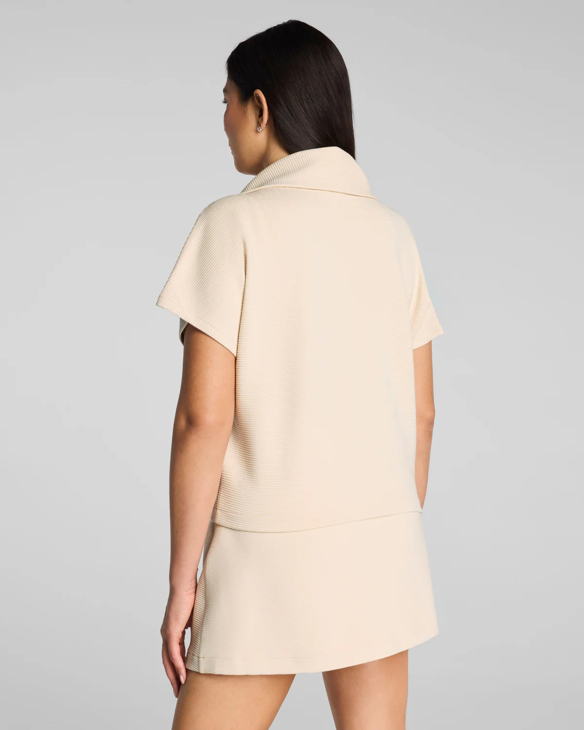 Spanx Airessentials® French Rib Short Sleeve Half Zip
