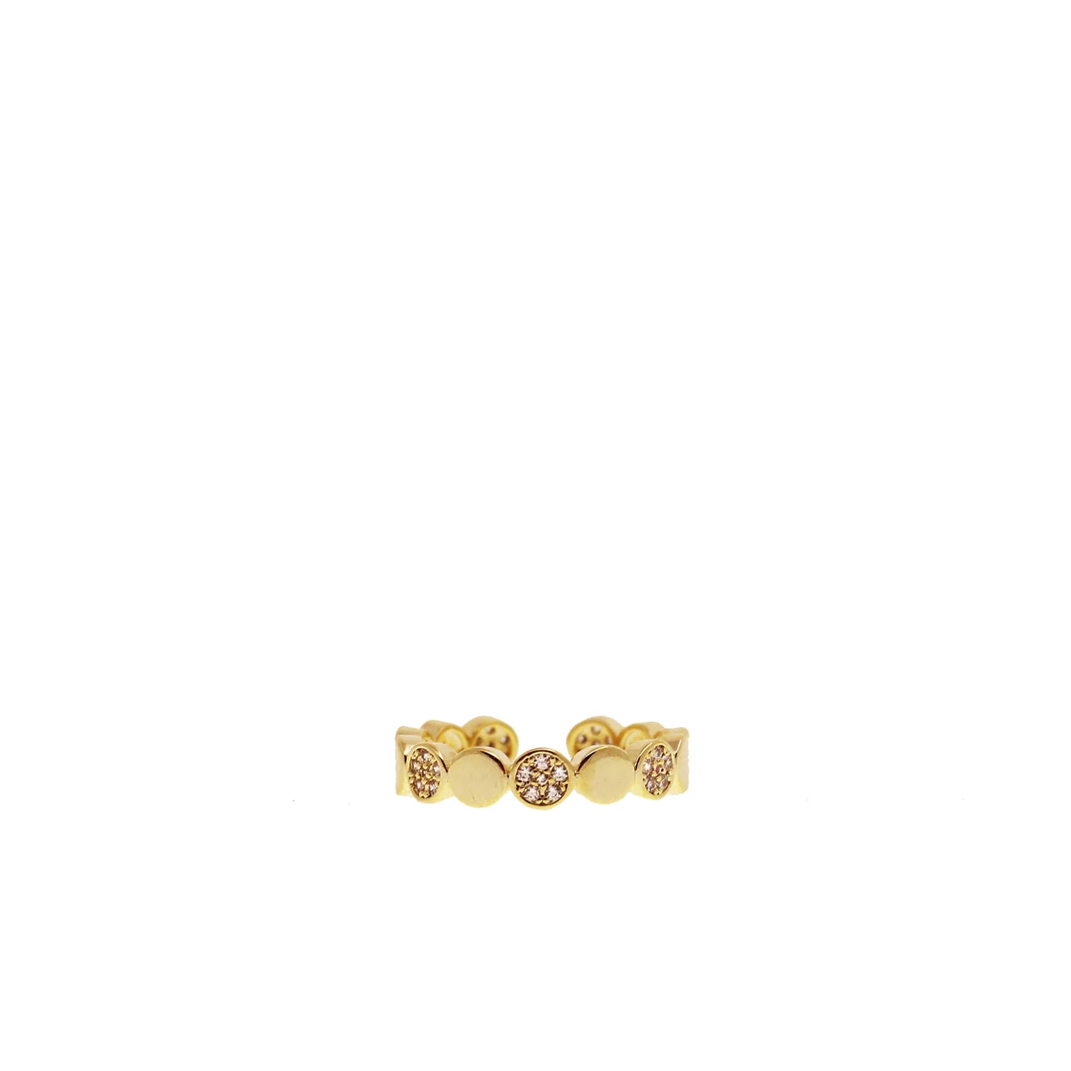 Adjustable Dotted Pave Ring