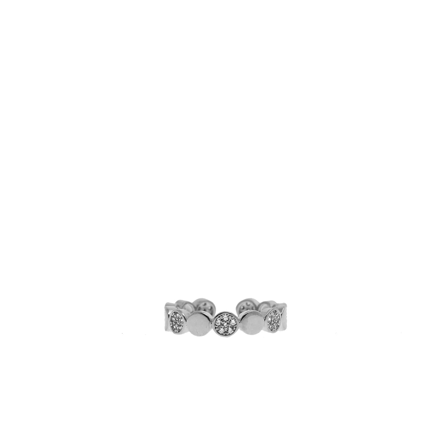 Adjustable Dotted Pave Ring