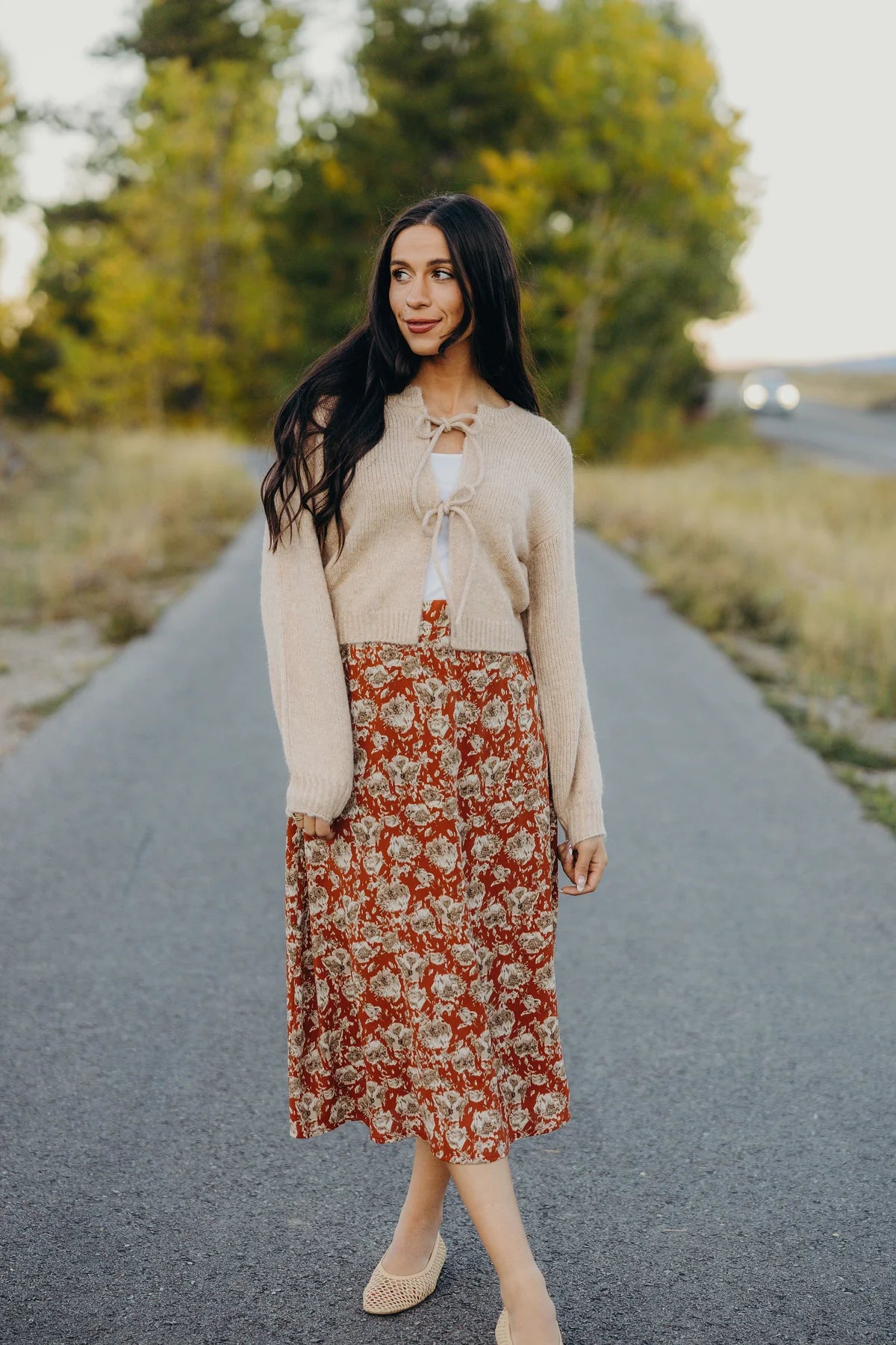 Textured Midi Skirt