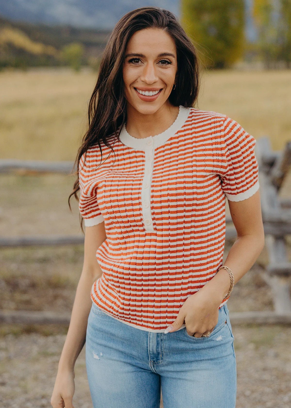 Henley Knit Sweater
