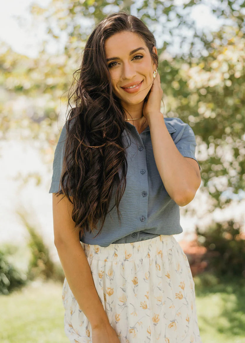 Ruffled Collared Blouse