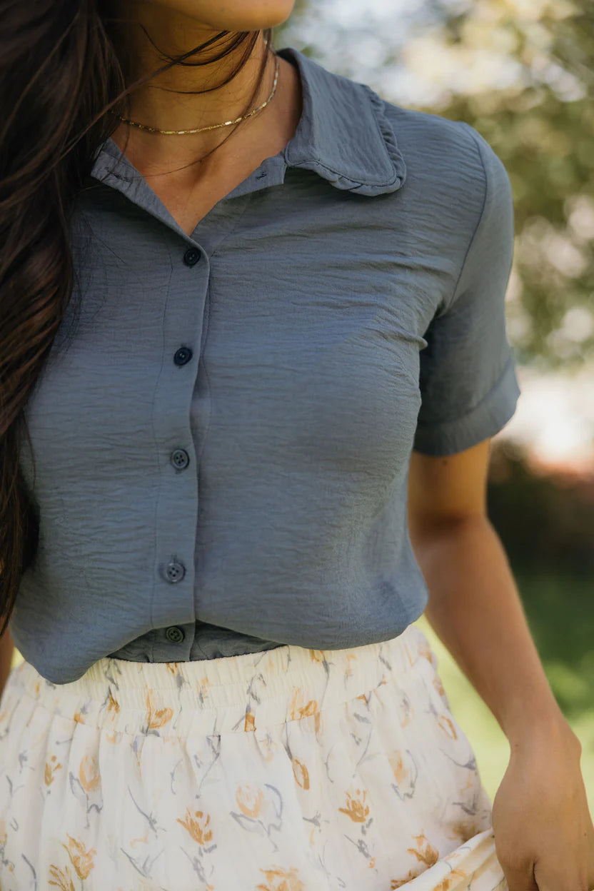 Ruffled Collared Blouse