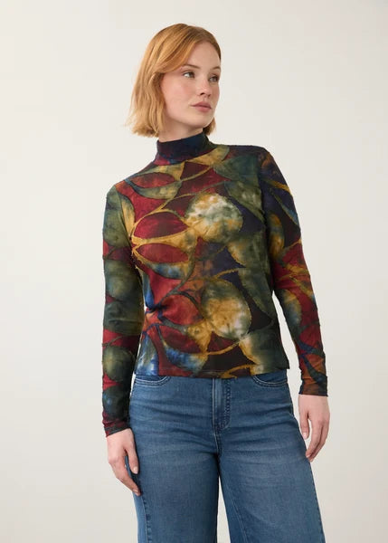 Long Sleeve Mock Neck Top  3642126