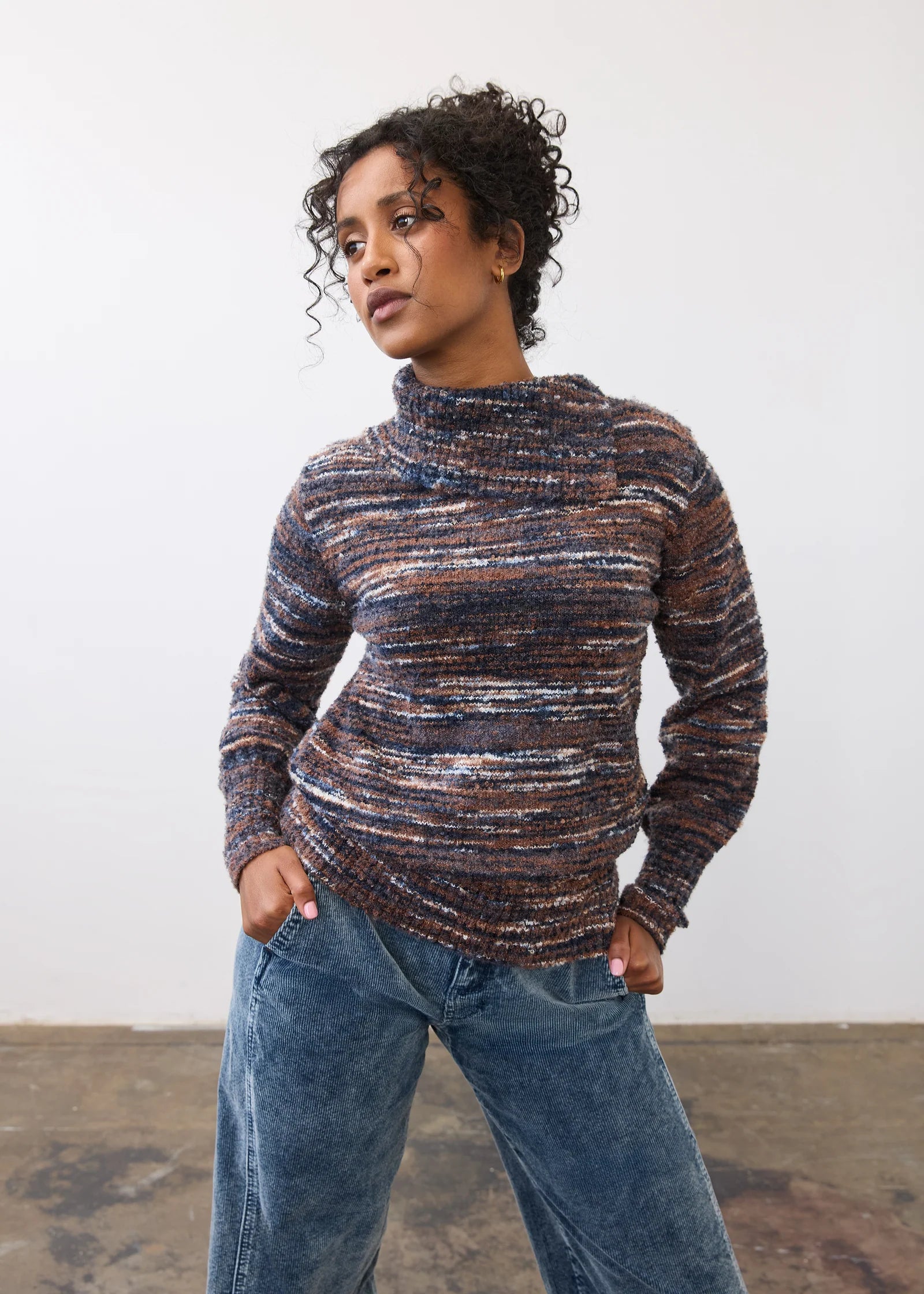 Envelope Collar Sweater 1085874