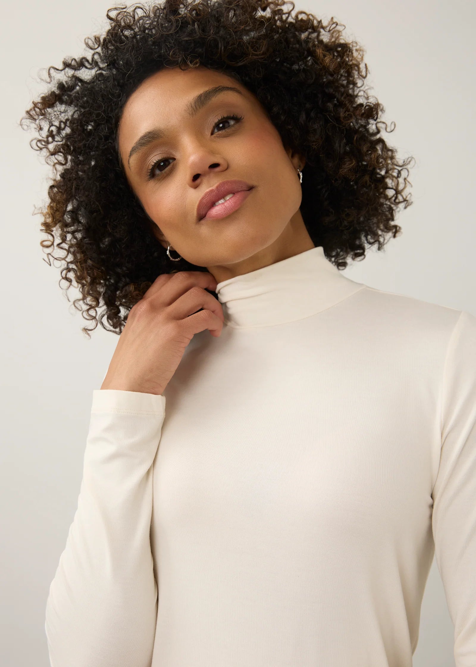 Long Sleeve Mock Neck Top