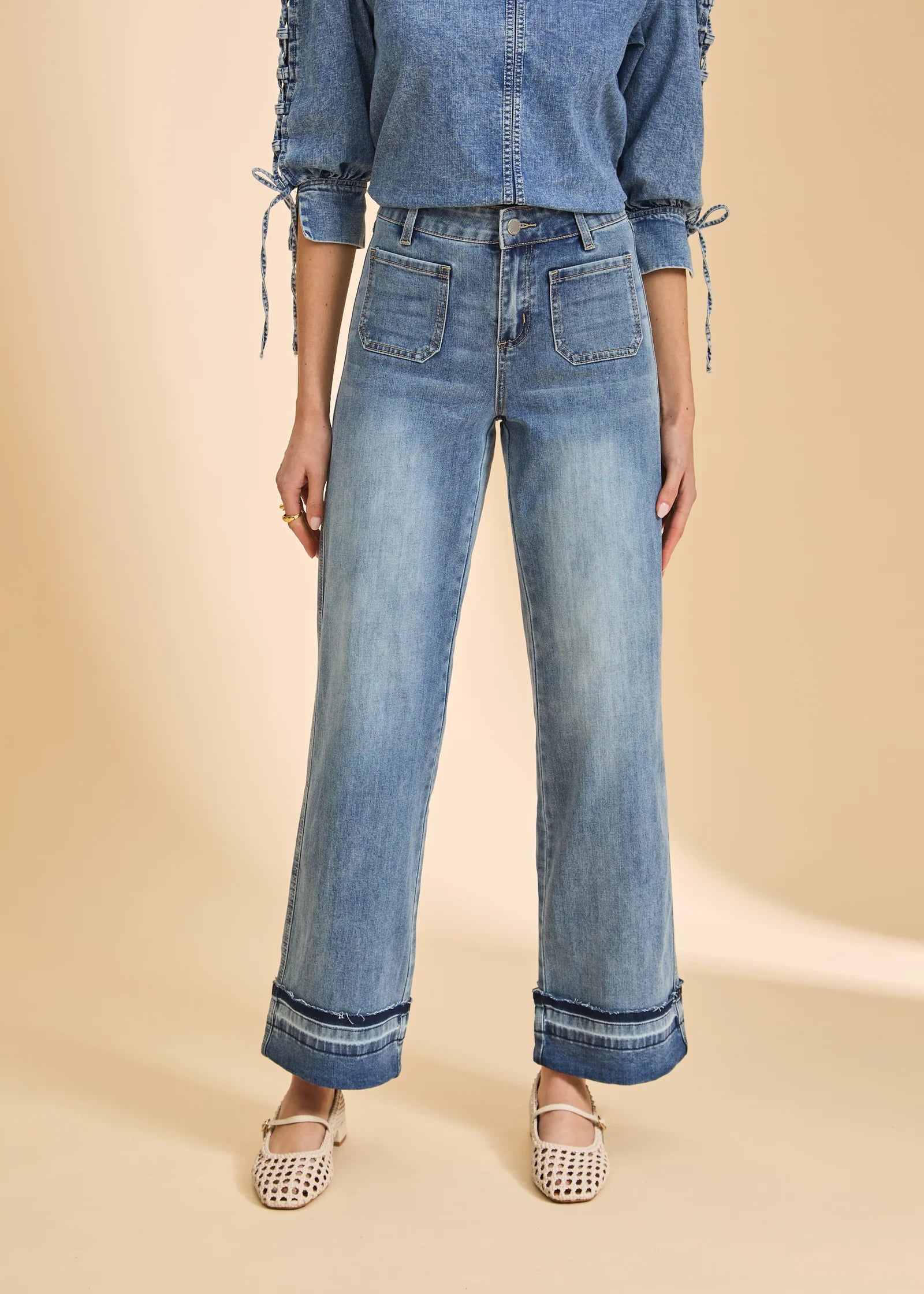 Olivia Cuffed Wide Leg