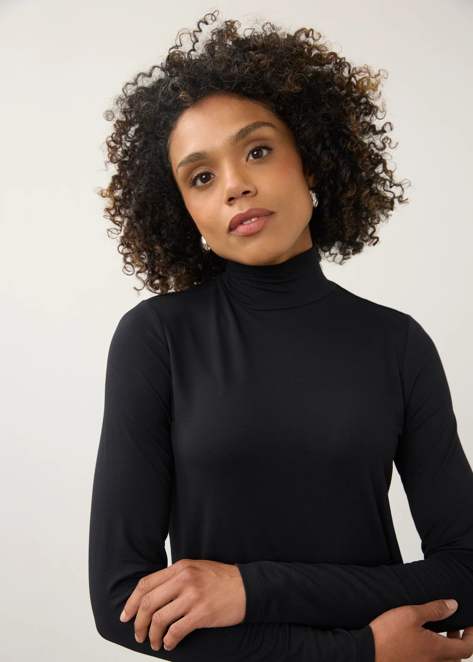 Long Sleeve Mock Neck Top