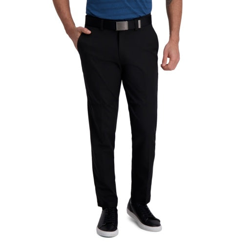 Slim FitFlatFrontPerfect Fit WaistbandWrinkle FreeCoolRight Technology100% PolyesterThis model is 6'1" and wears a size 32x32Machine WashableImported