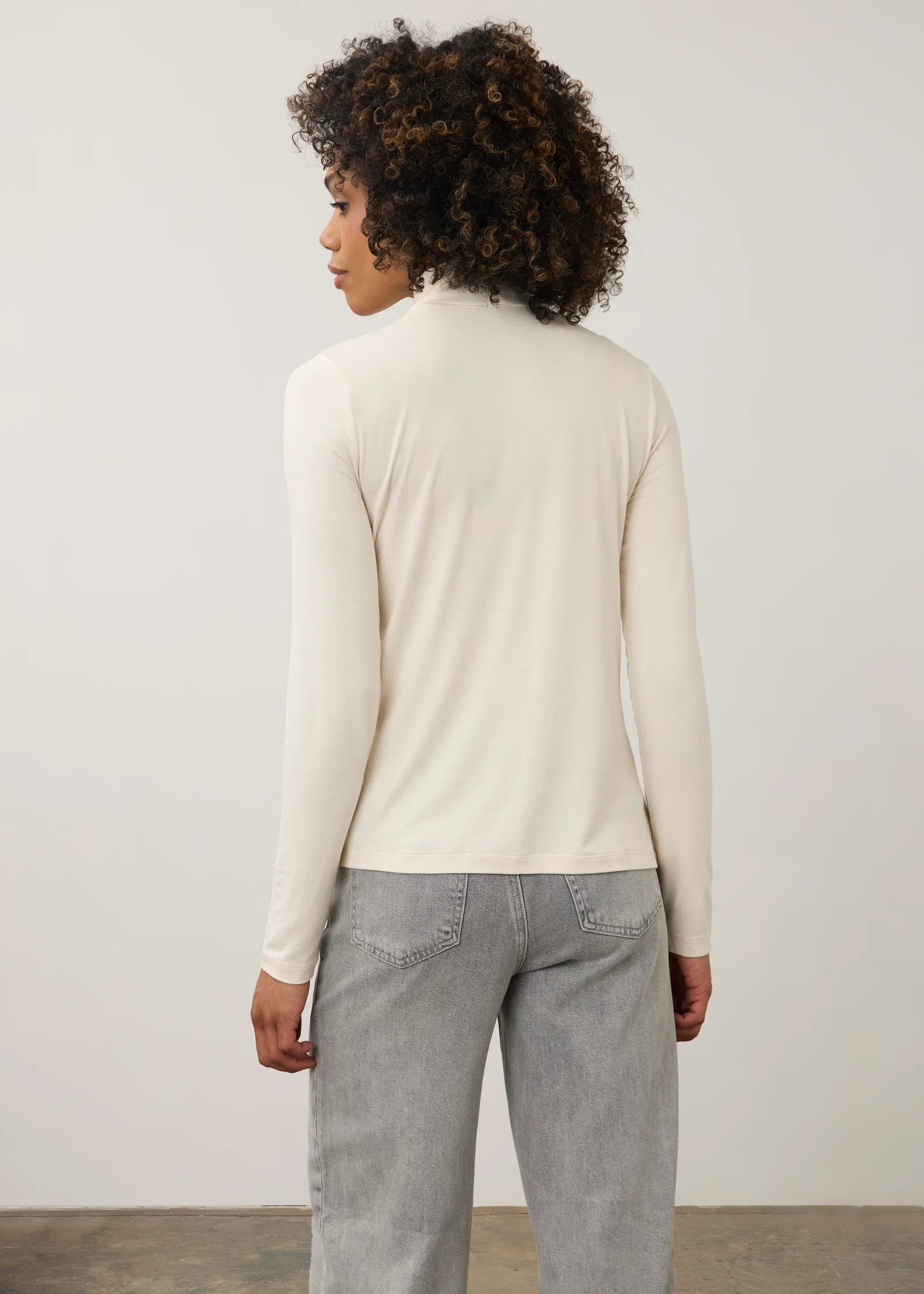 Long Sleeve Mock Neck Top