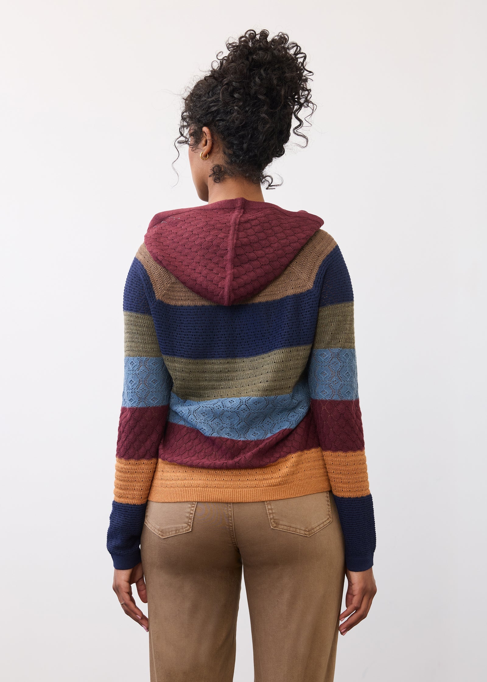 Hooded Stripe Sweater 1274246