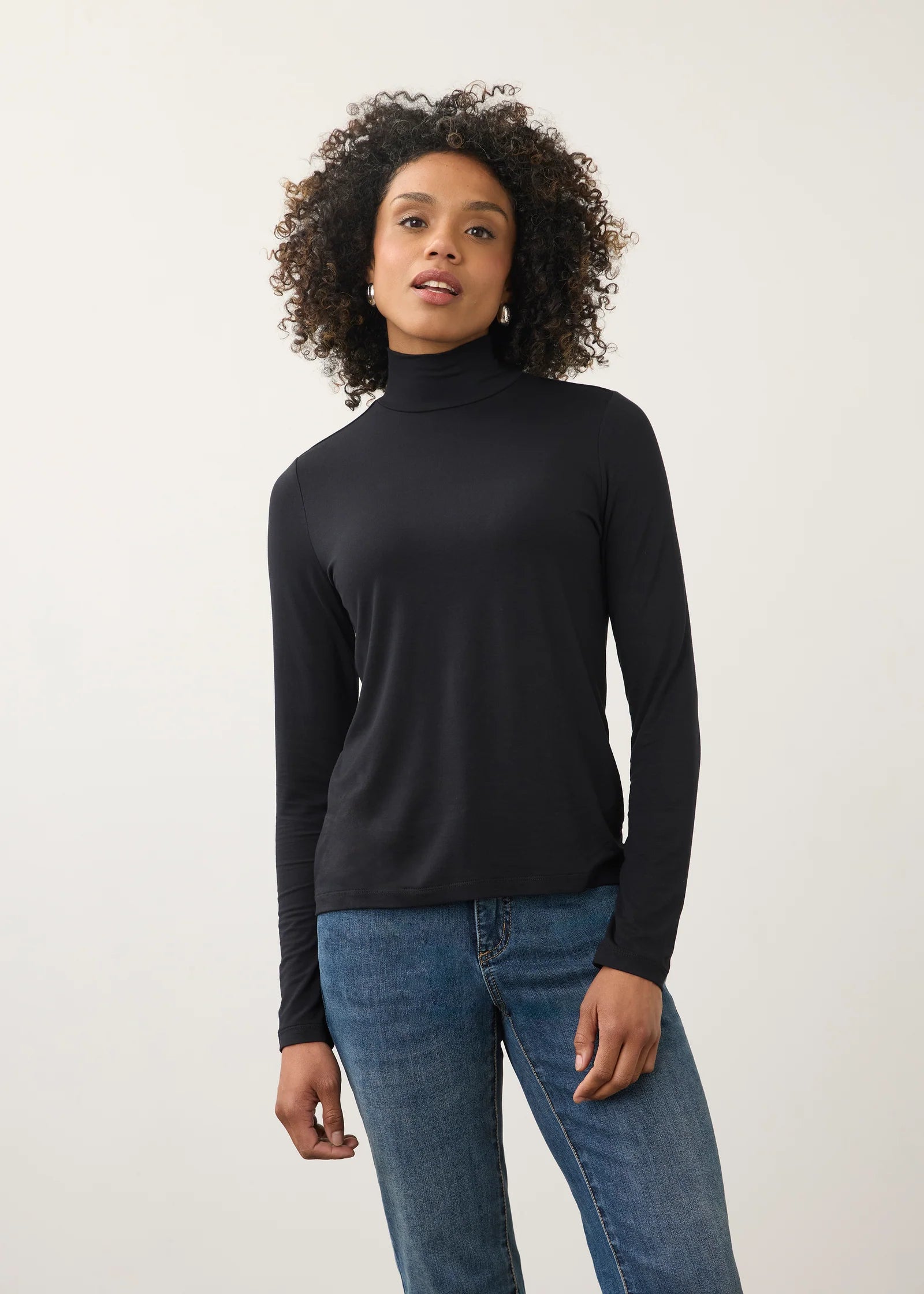 Long Sleeve Mock Neck Top