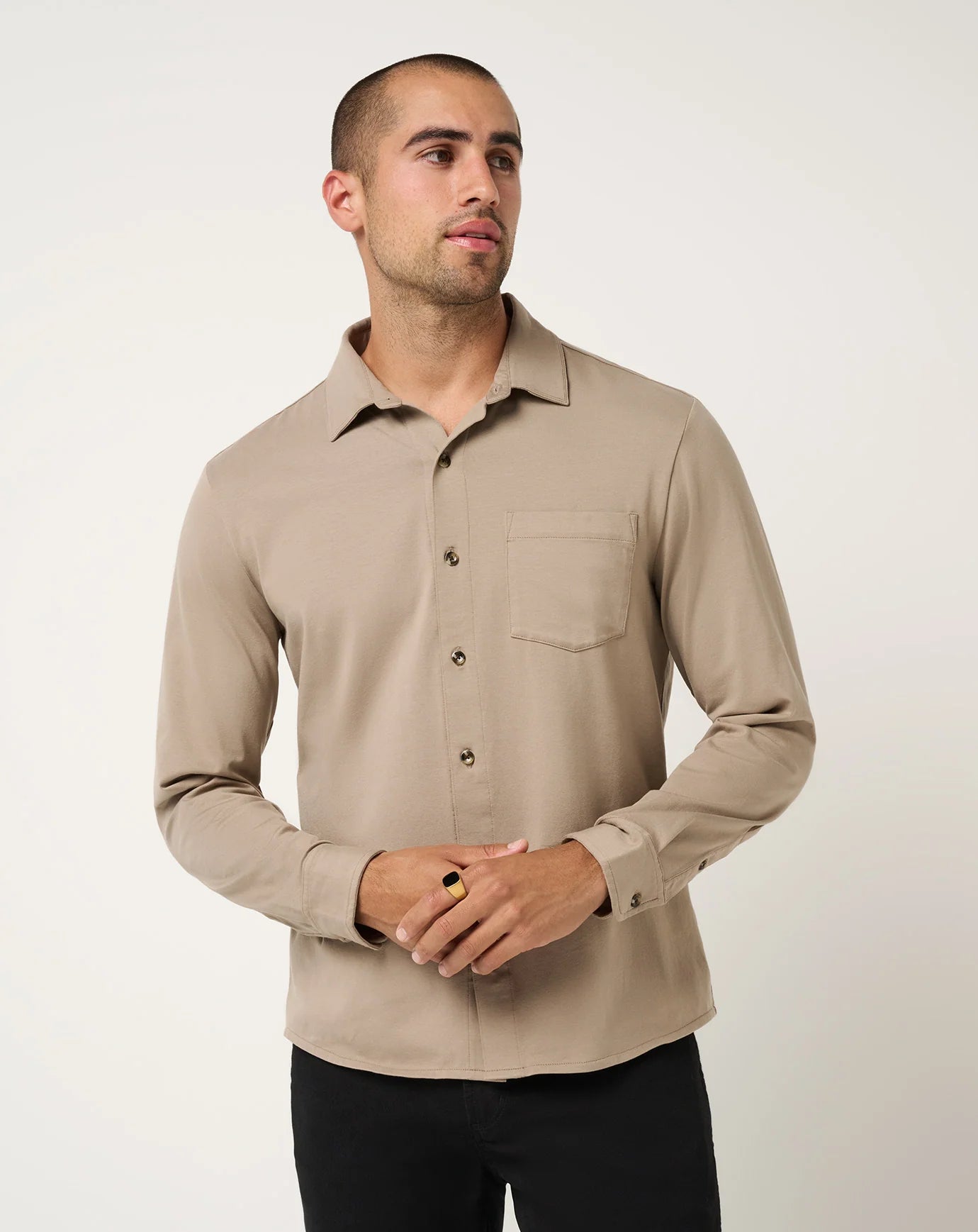 Comfort Knit LS Buttondown