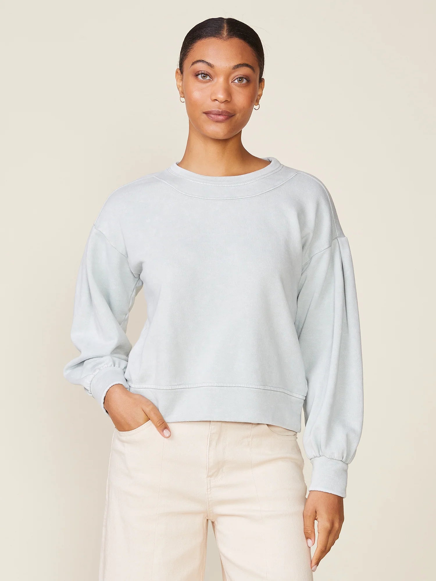Drop Shoulder Washed French Terry Pullover