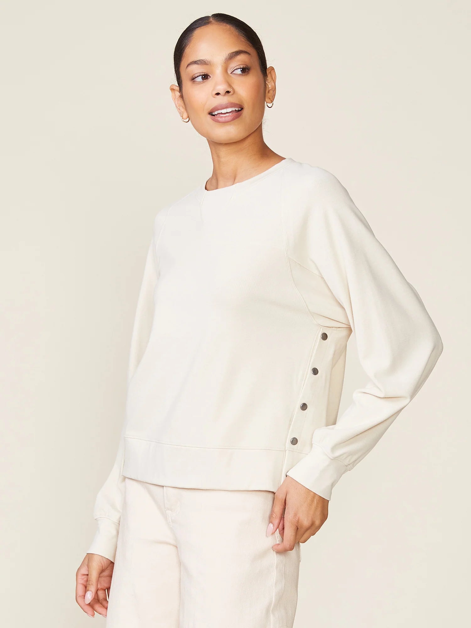 Raglan Pullover with Side Snaps