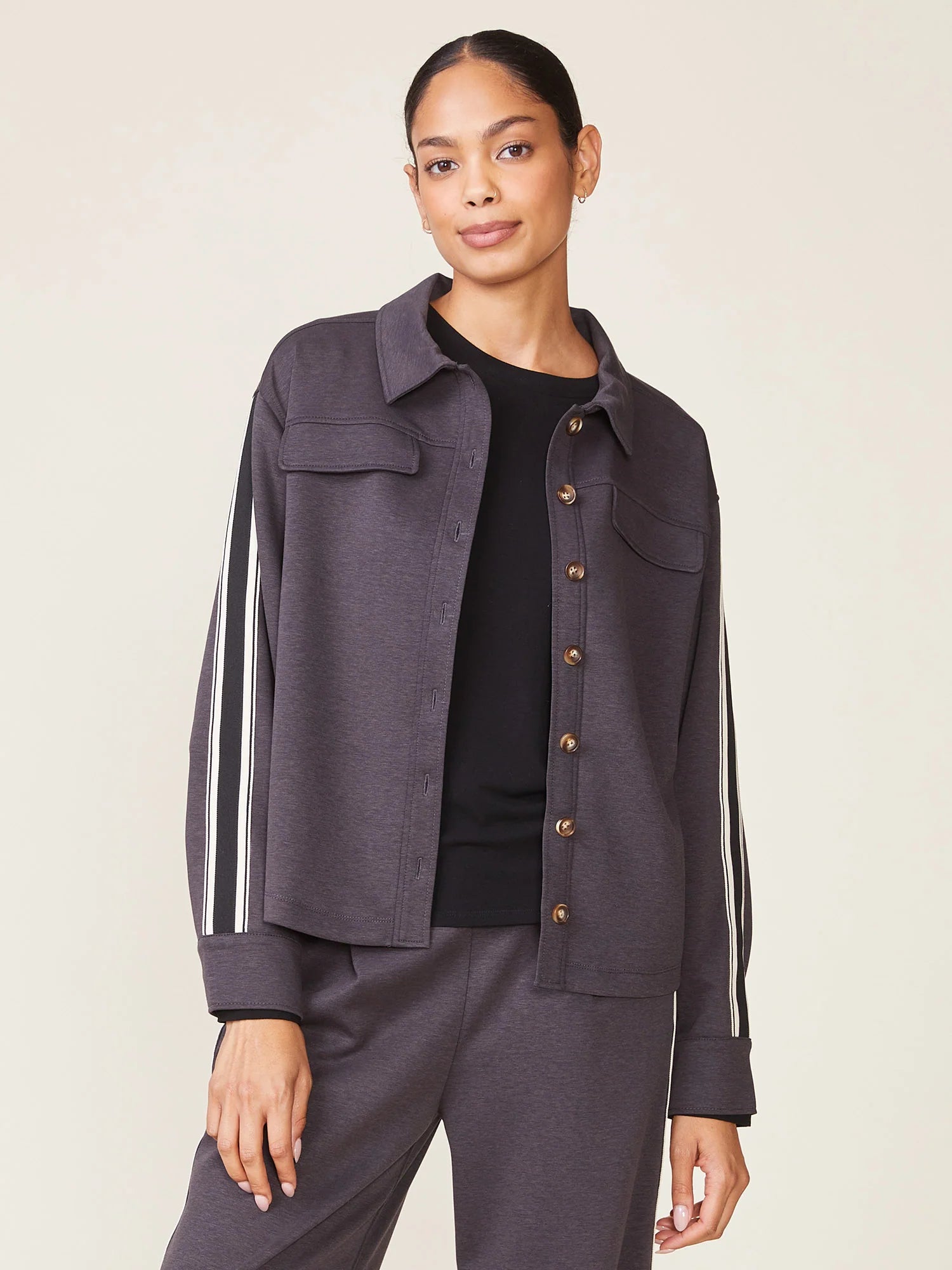 Fine Rib Scuba Shacket