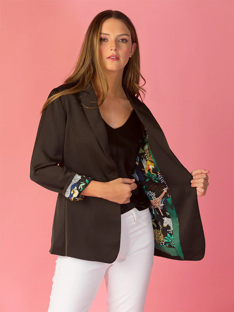 Acetate Jacket with Contrast Lining