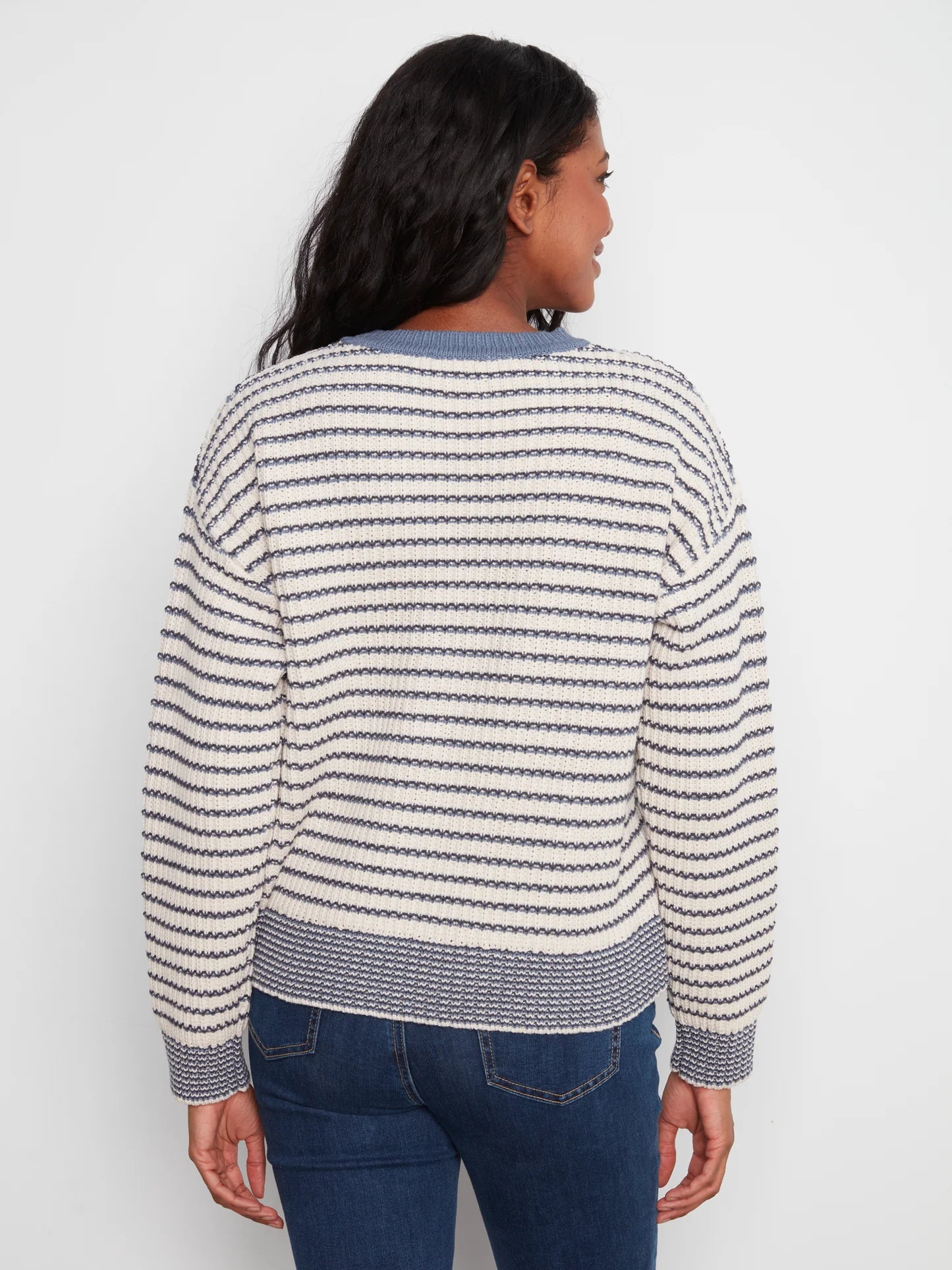LS Drop Should Stripe Crew Sweater