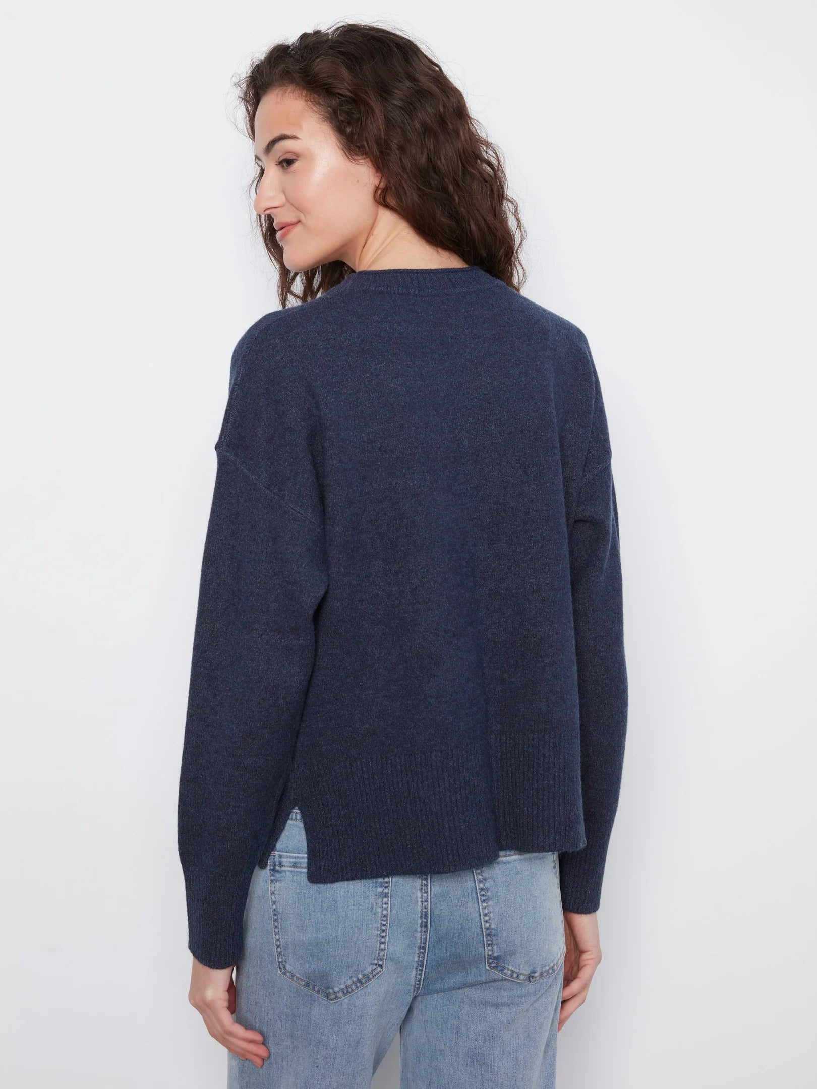 Crew Neck Sweater w/ Pocket