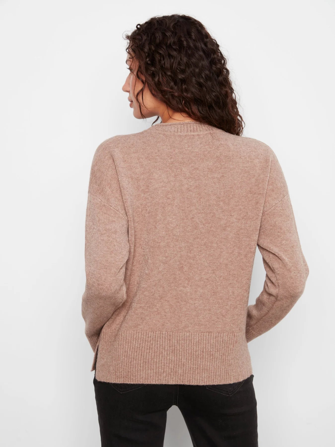 Crew Neck Sweater w/ Pocket
