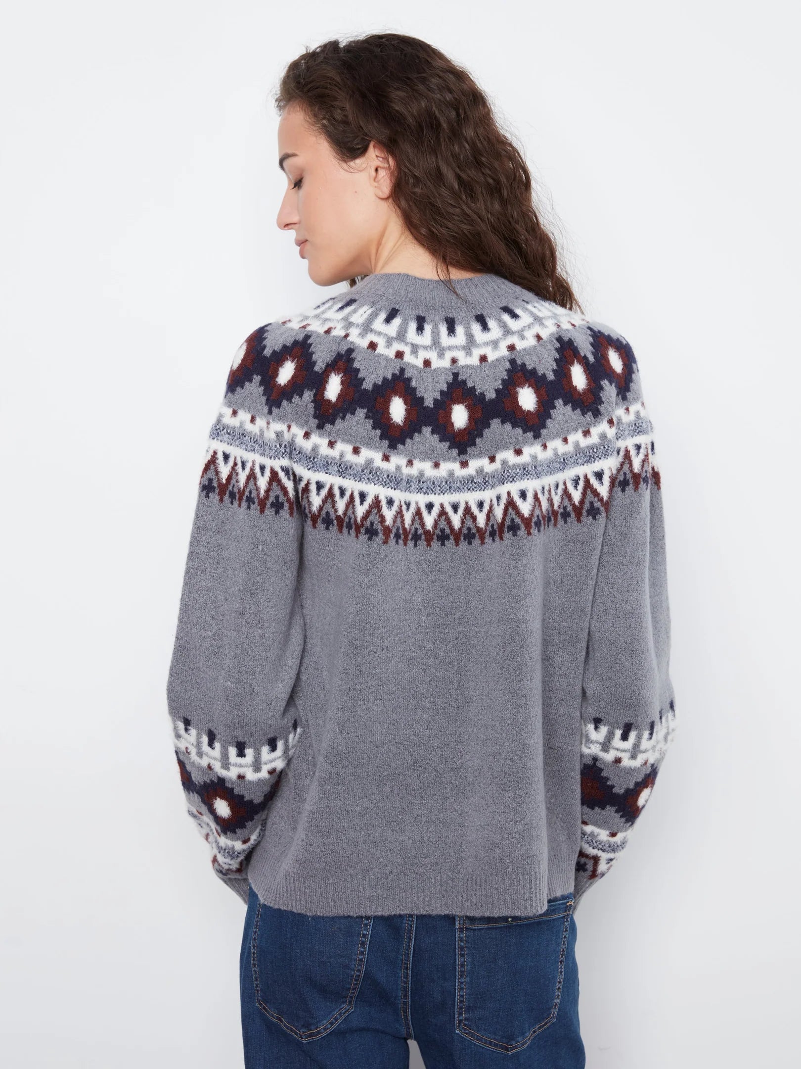 Raglan LS Fair Isle Crew