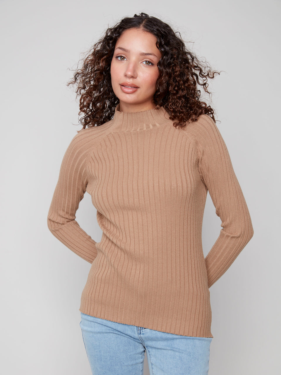 Basic Ribbed Mock Neck