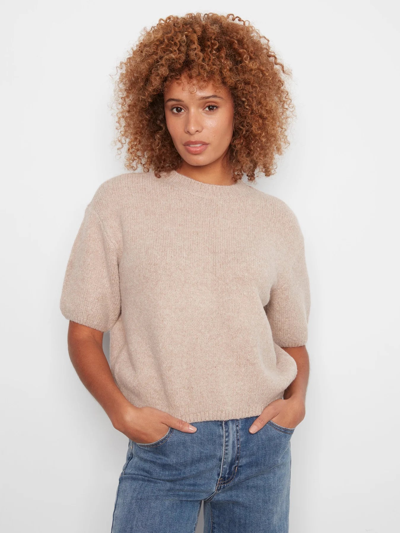Elbow Sleeve Balloon Sweater