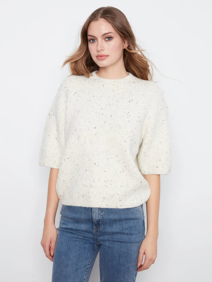 Elbow Sleeve Balloon Sweater