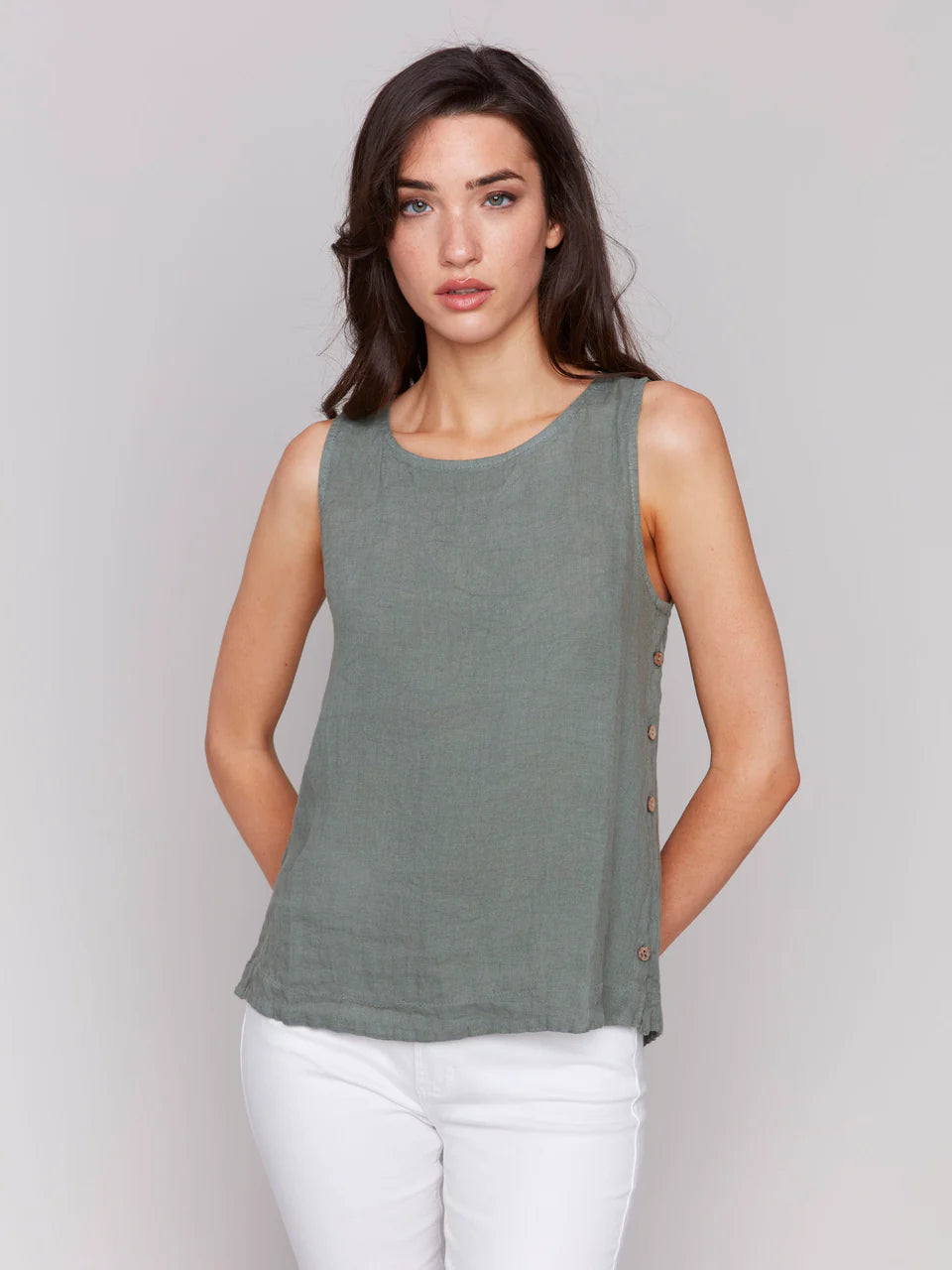 Sleeveless Linen Blouse