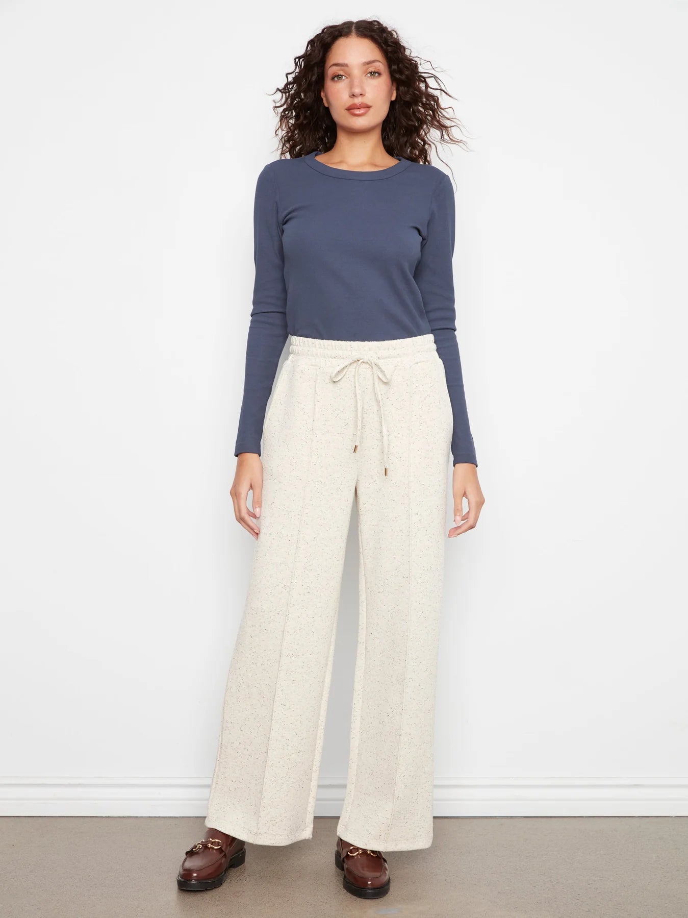 Soft Scuba Wide Leg Pintuck Pants
