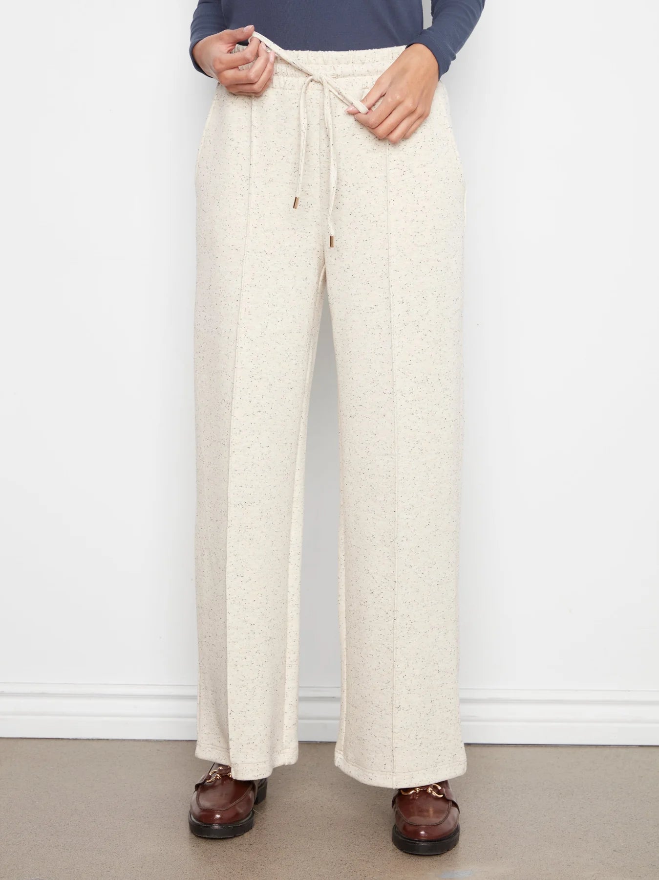 Soft Scuba Wide Leg Pintuck Pants