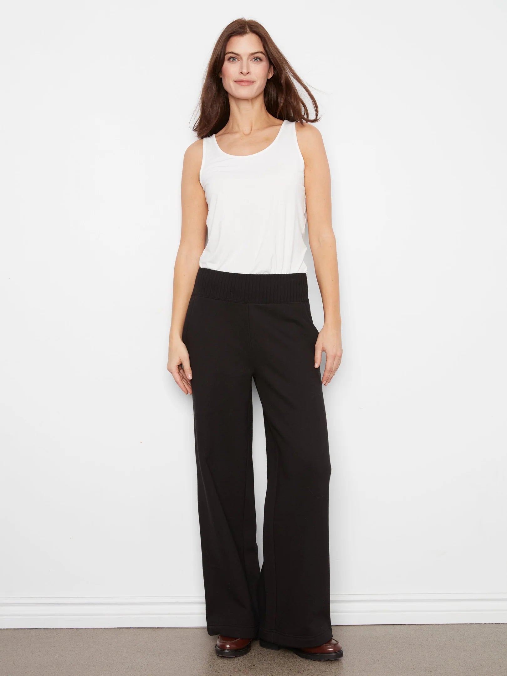 Wide Leg French Terry Pants
