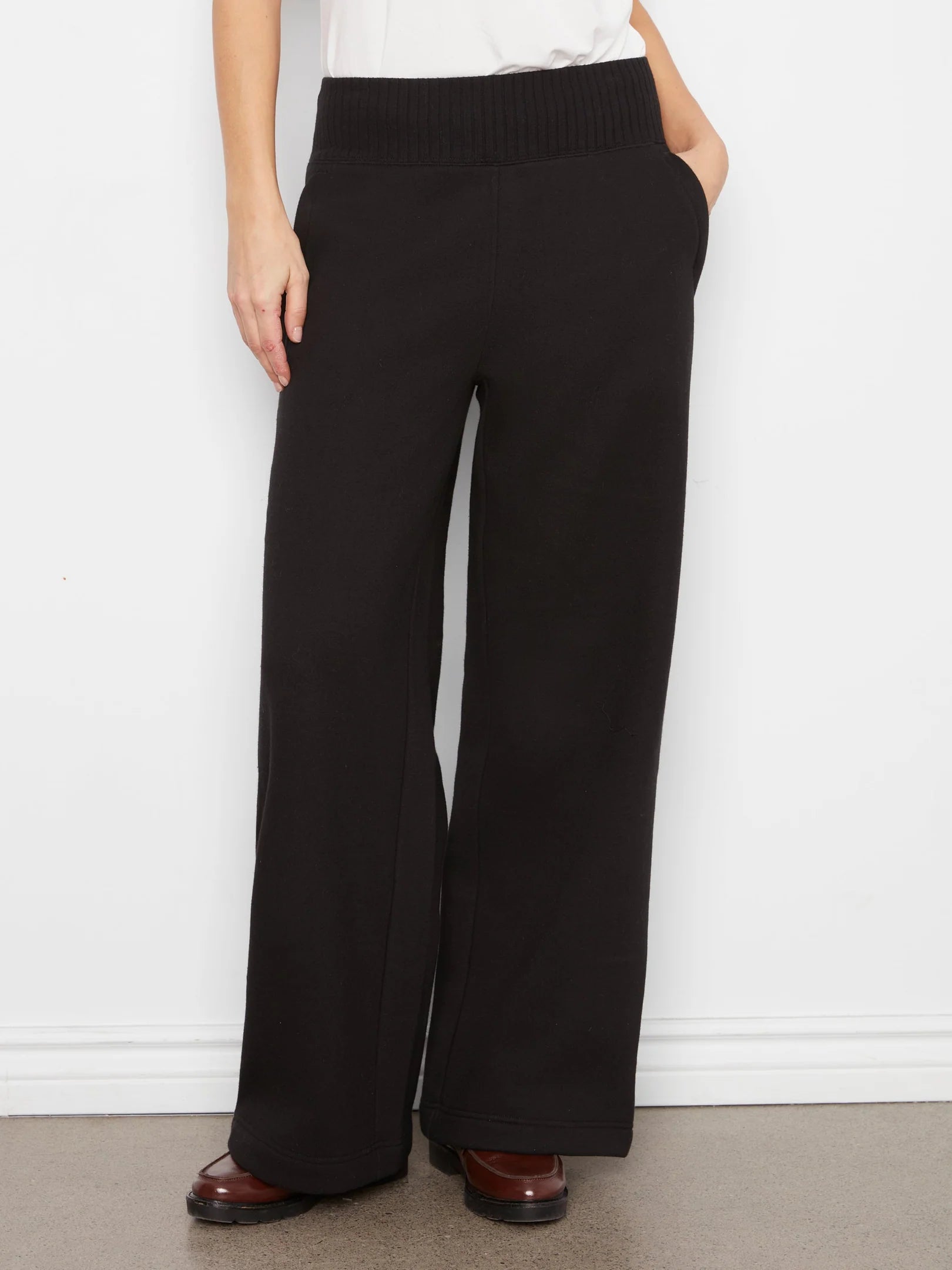 Wide Leg French Terry Pants