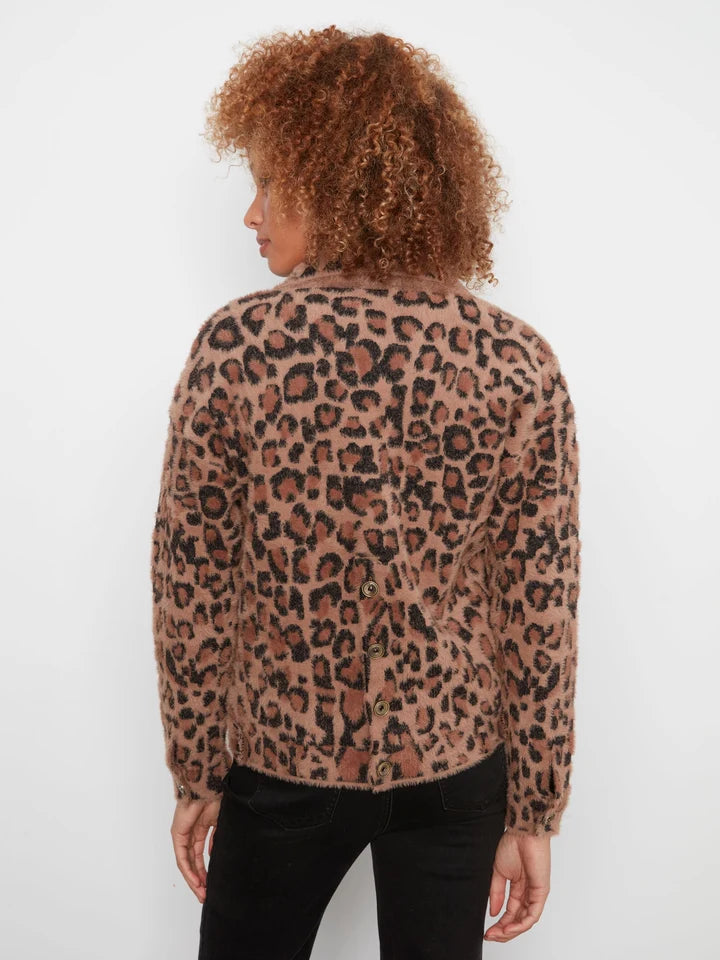 Eyelash Yarn Jacquard Jacket