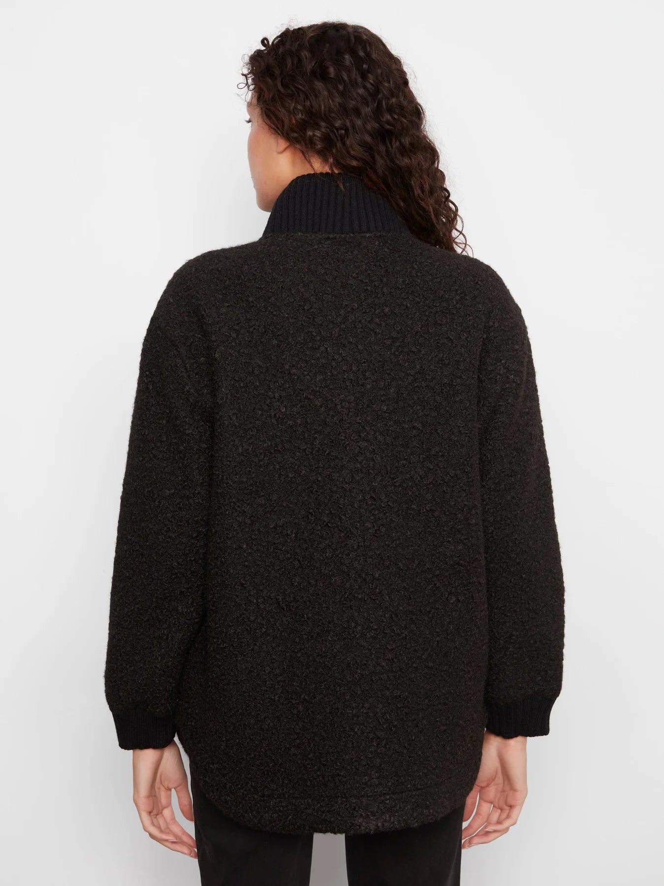 Boucle Jacket w/ Rounded Hem