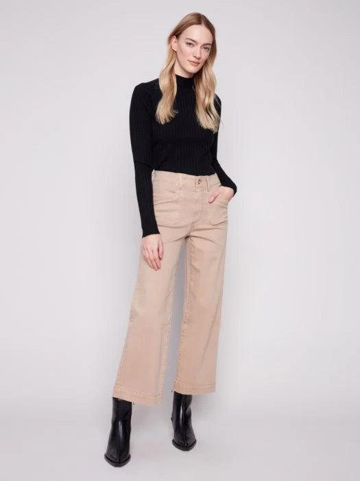 Cropped Twill Pants