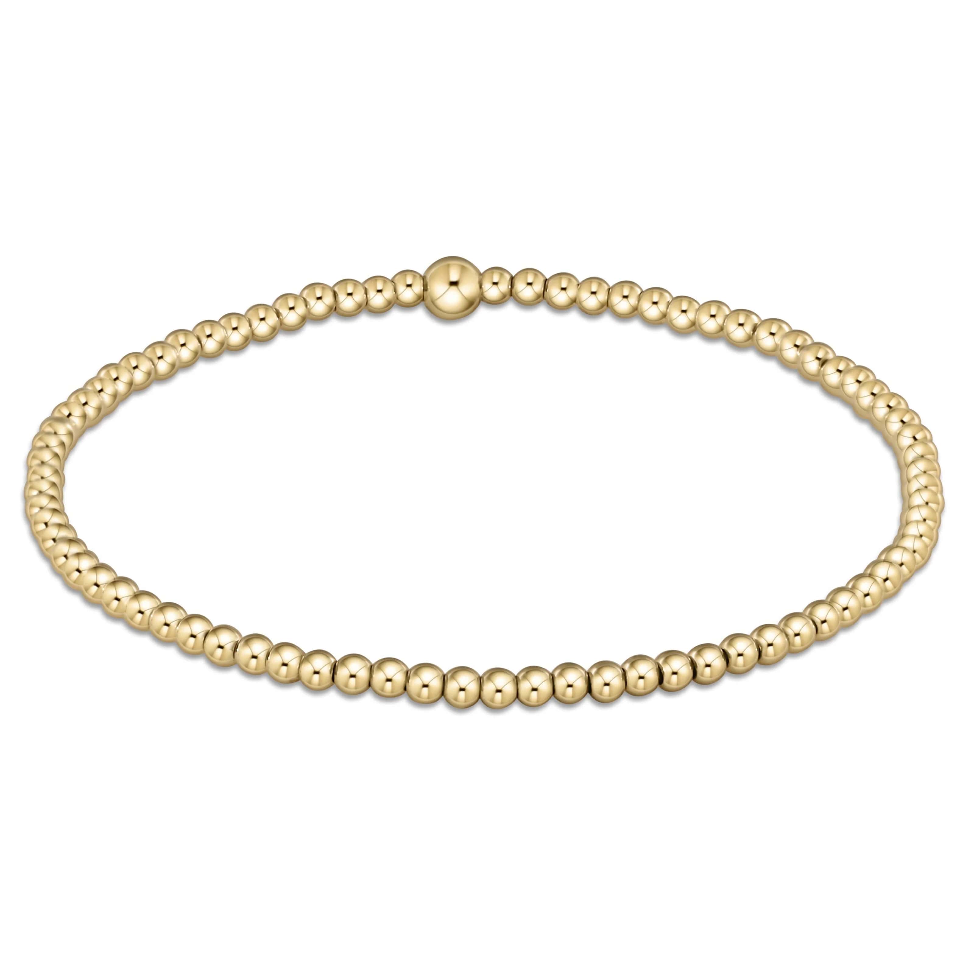 Classic Gold 2.5 mm Bead Bracelet