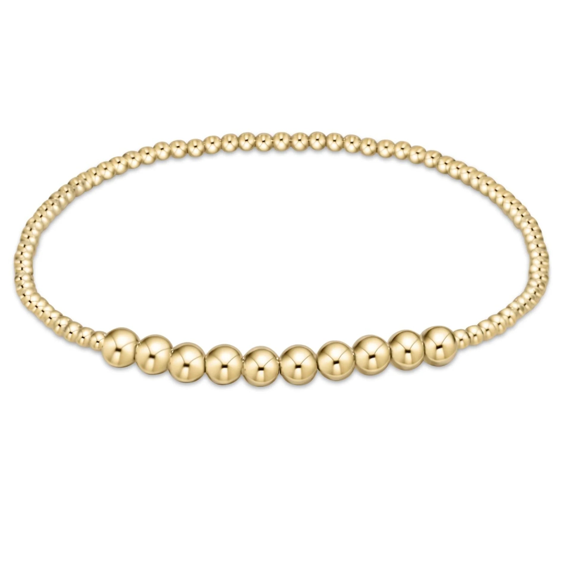 Classic Gold Beaded Bliss 2mm Bead Bracelet