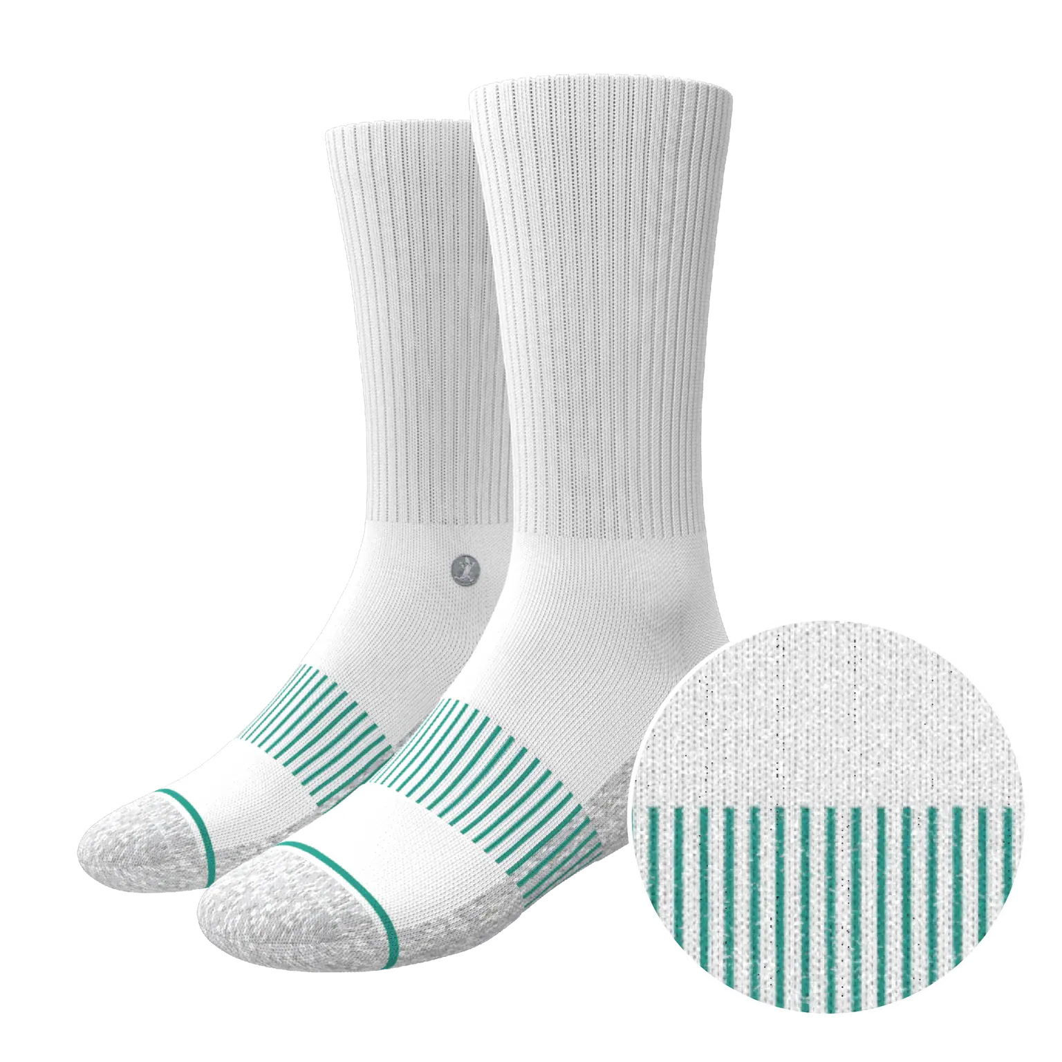 The Cloud 9 | White Stay Weird Heel Hammock Crew Socks