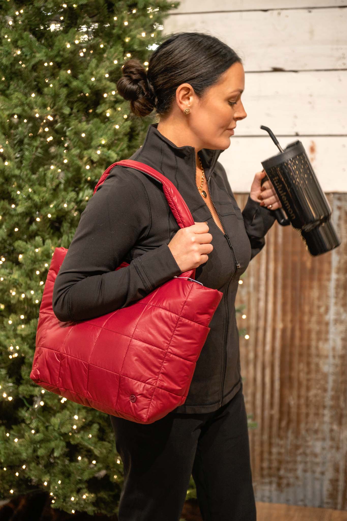 lululemon quilted puffer bag Quilted Grid Tote
