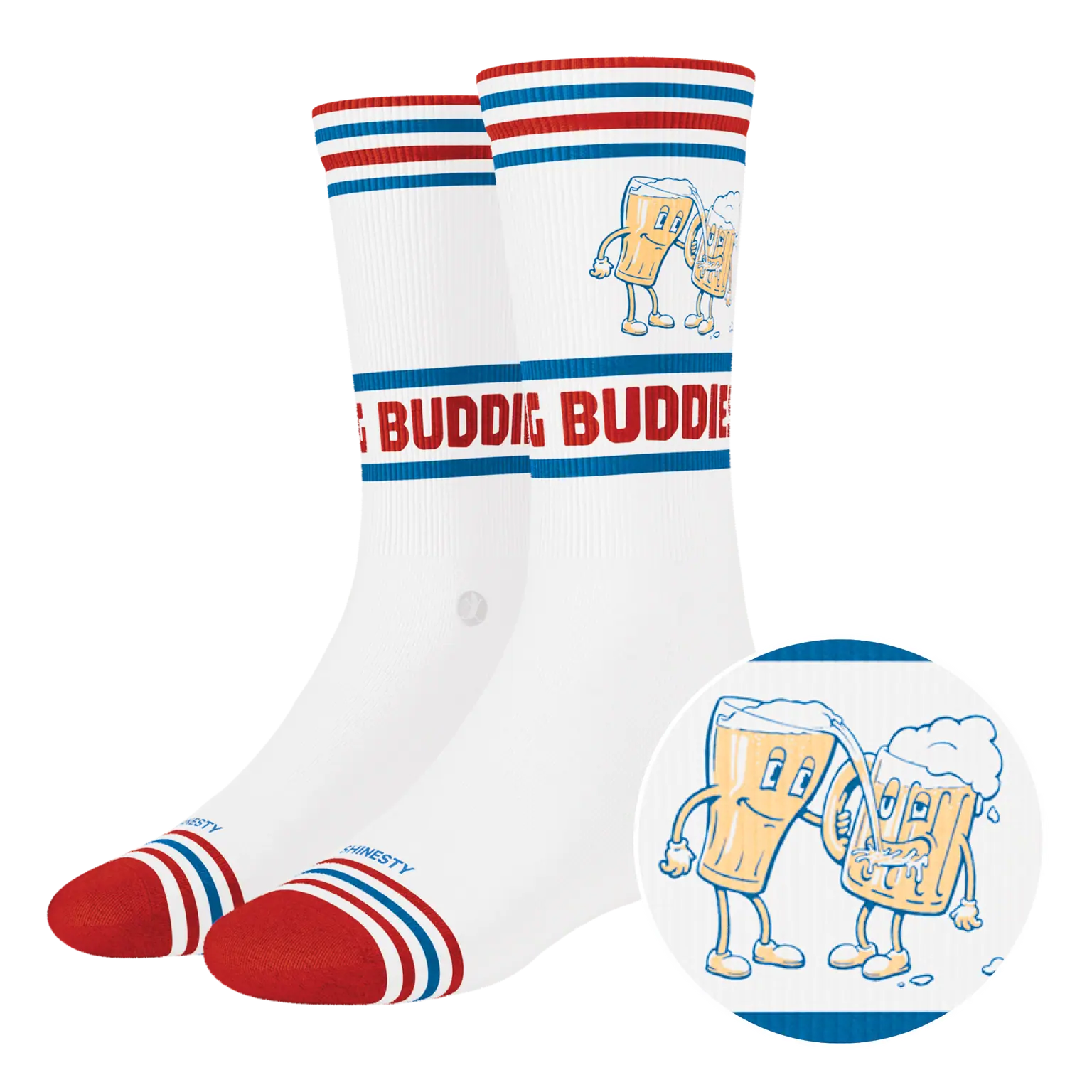 The Drinking Buddies | Beer Heel Hammock Crew Socks