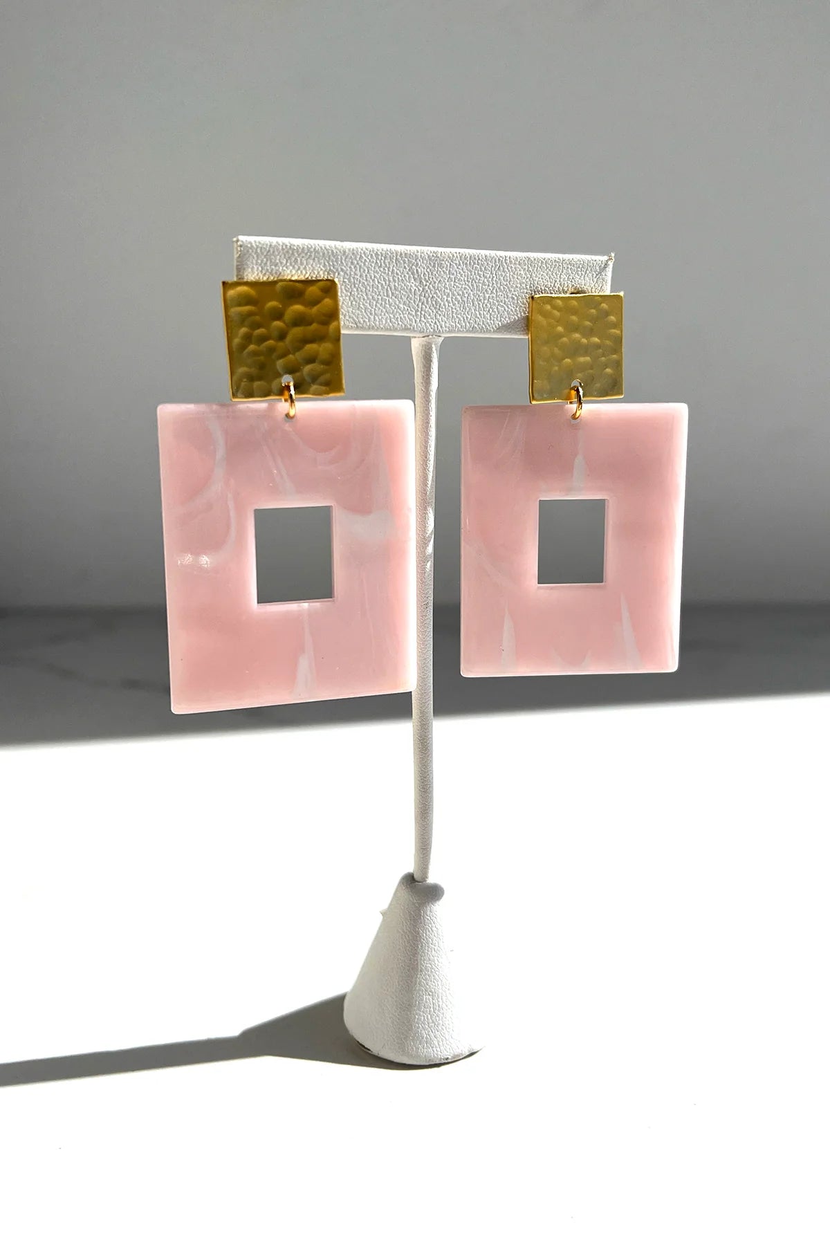 Acrylic Rectangle on Square Post Earring