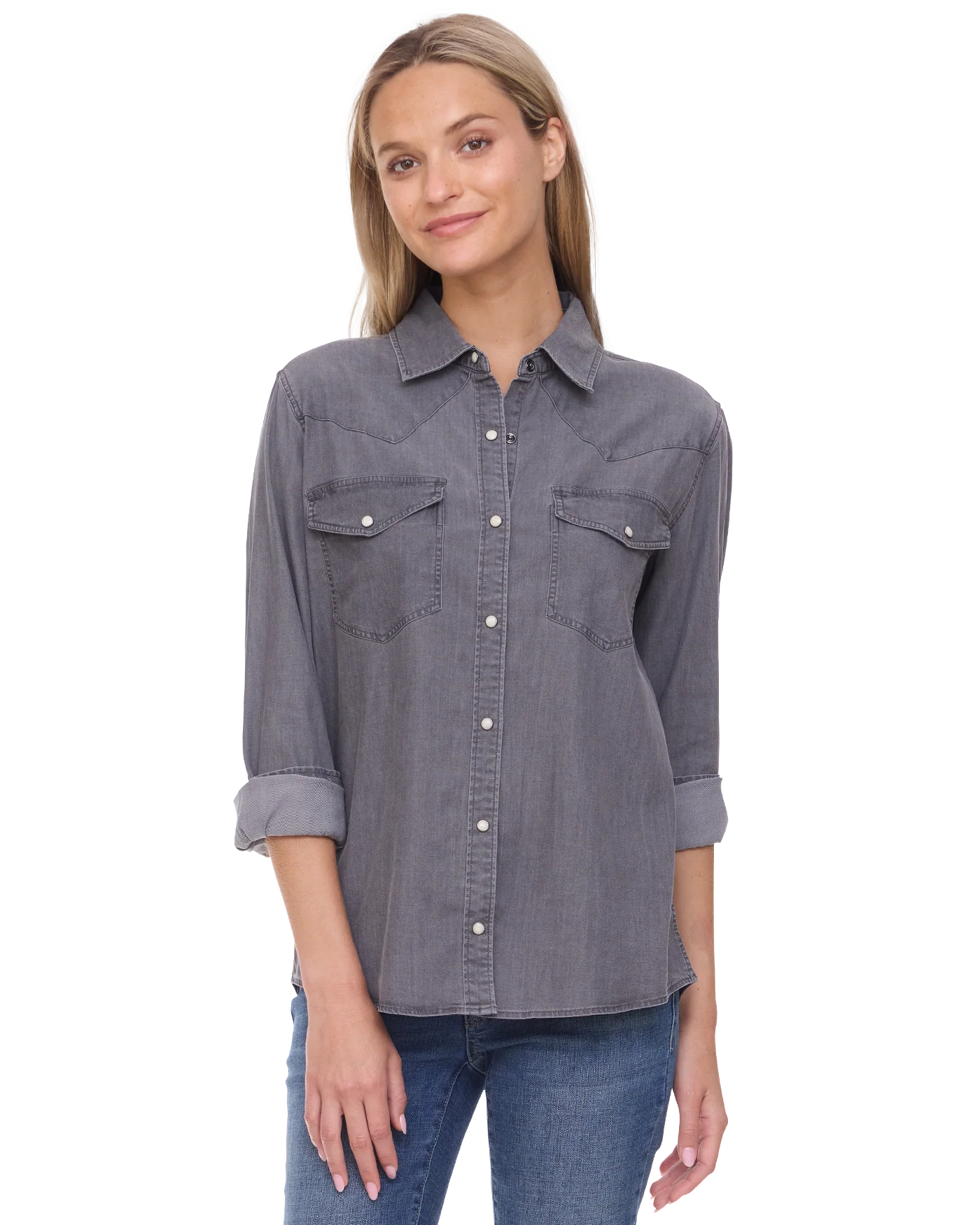 Magnolia Western Stretch Chambray Shirt