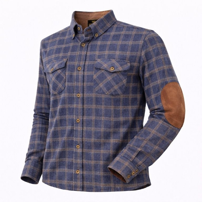 LS Textured Plaid with Trim FW12081