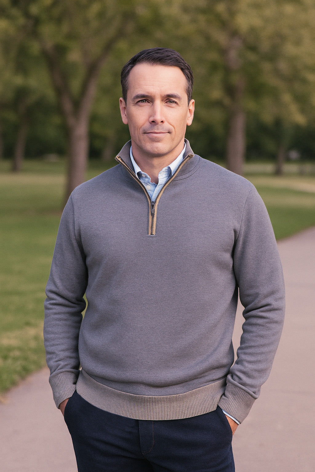 Birdseye 1/4 Zip Sweater